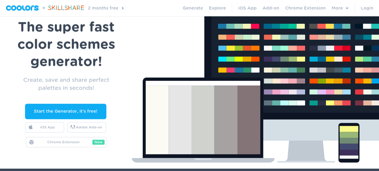 Coolors - Color scheme generator tool for designers