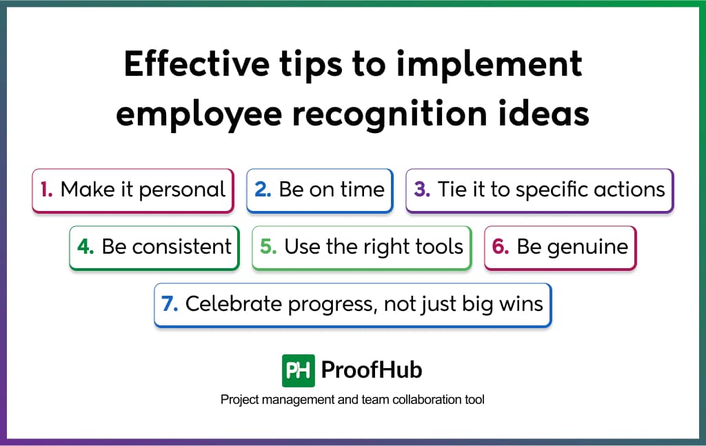 Tips for implementing employee recognition ideas effectively