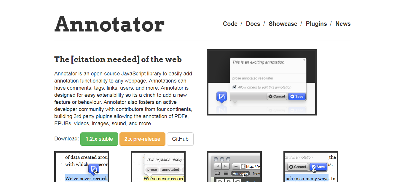Annotator website design feedback software