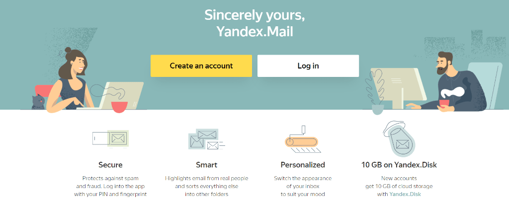 yandex.mail as gmail alternatives