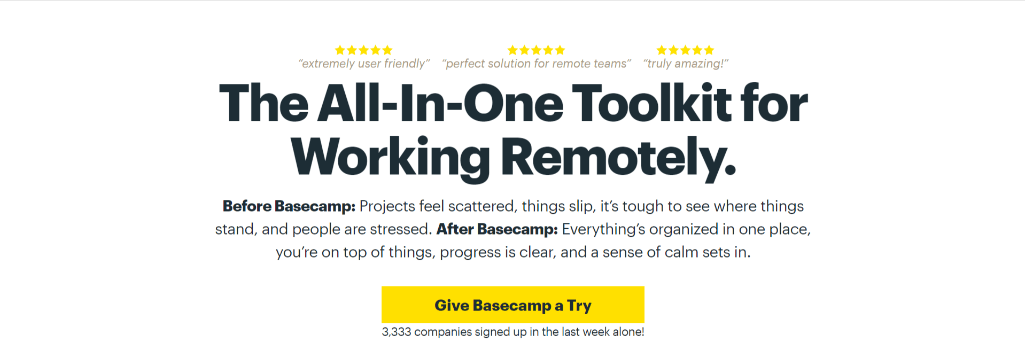 Basecamp as zoho alternative
