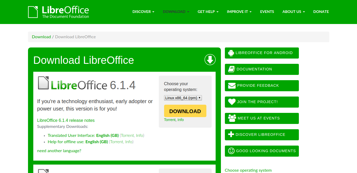 LibreOffice excel alternative