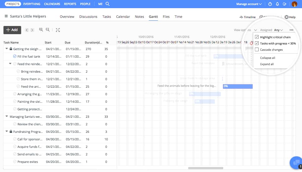 ProofHub Gantt Chart