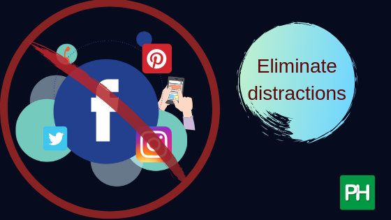 Eliminate distractions