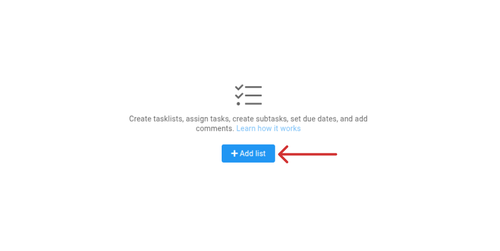 Inside your project window - clickon“ Add List.”