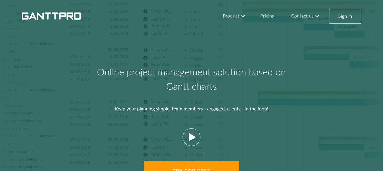 Online Gantt Chart Software for Project Planning GanttPRO