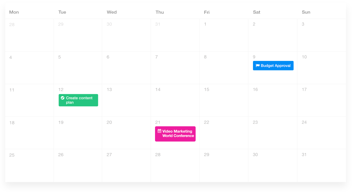 ProofHub Project Calendar