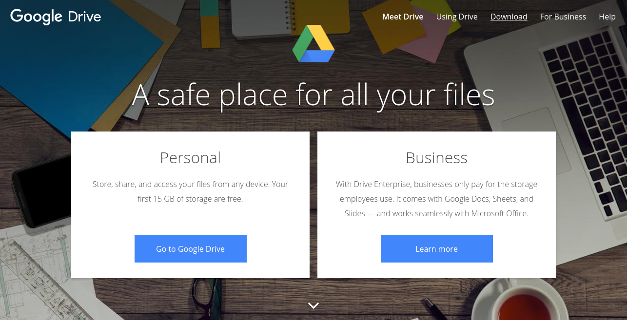 Google Drive as file storage app
