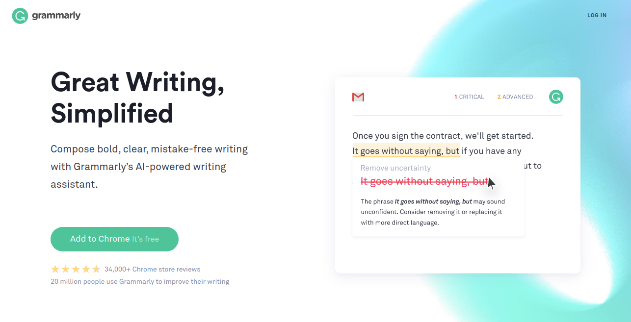 Grammarly tool for the Content Strategist to maximize marketing team productivity