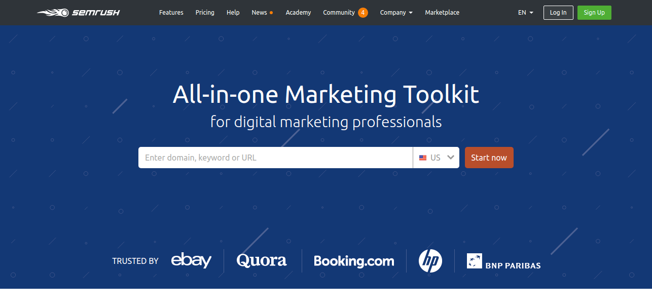 Marketing SEO tool SEMrush