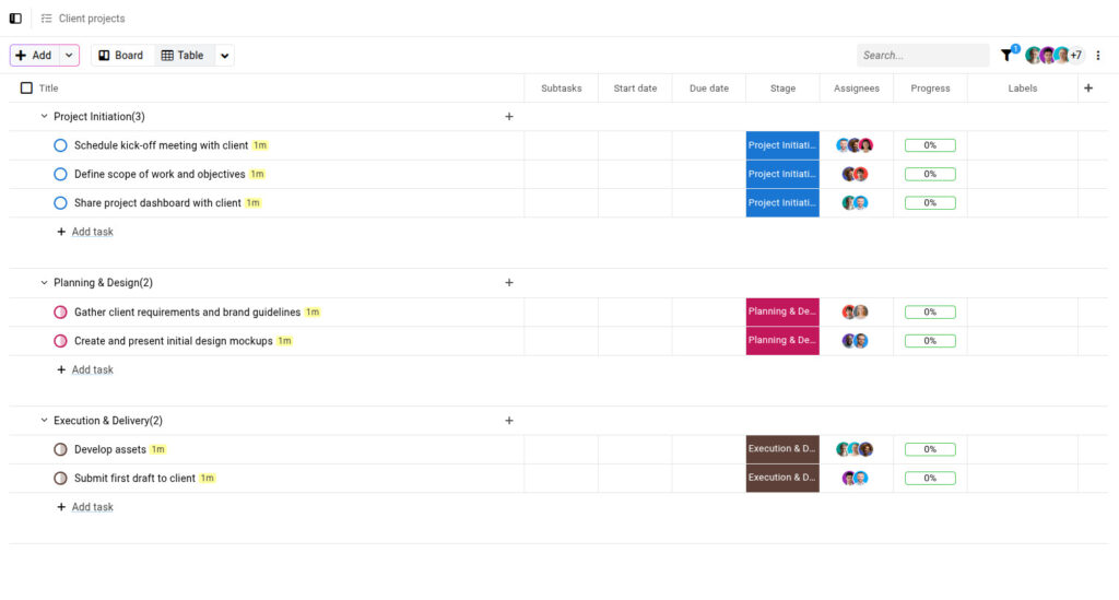 Client projects