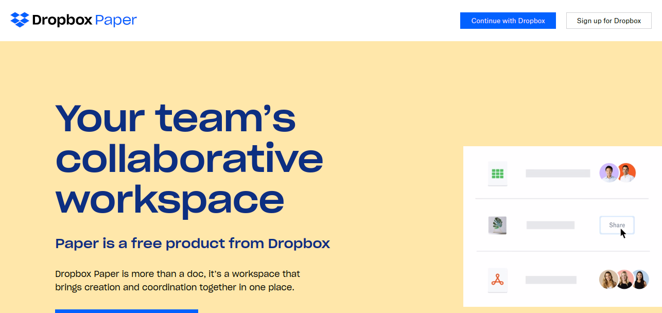 Dropbox Paper is another great app for note taking