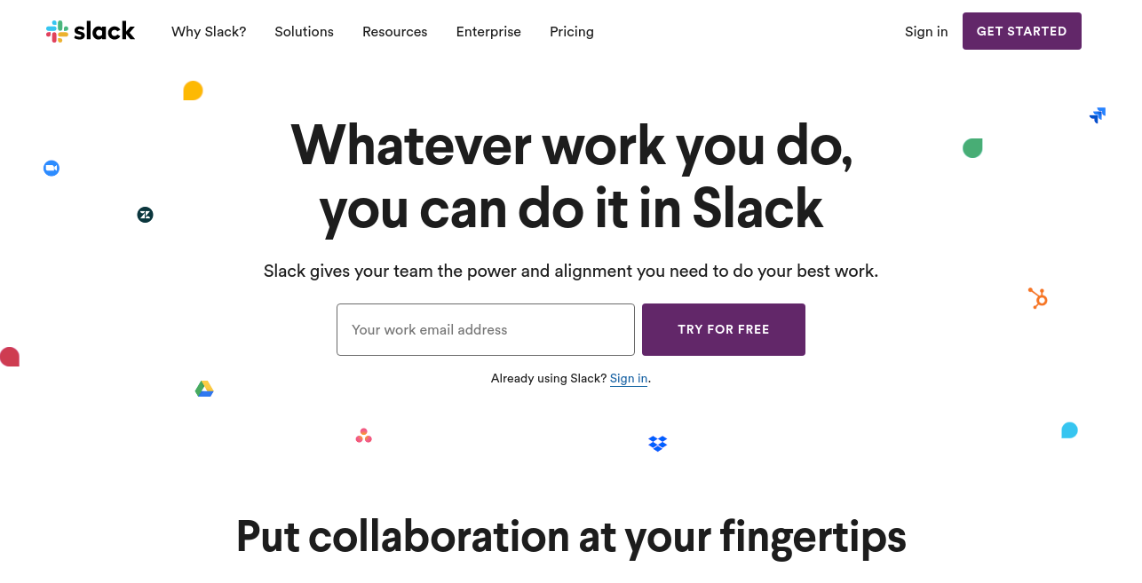Slack as best apps for productivity