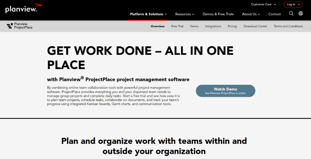 Projectplace task management tool