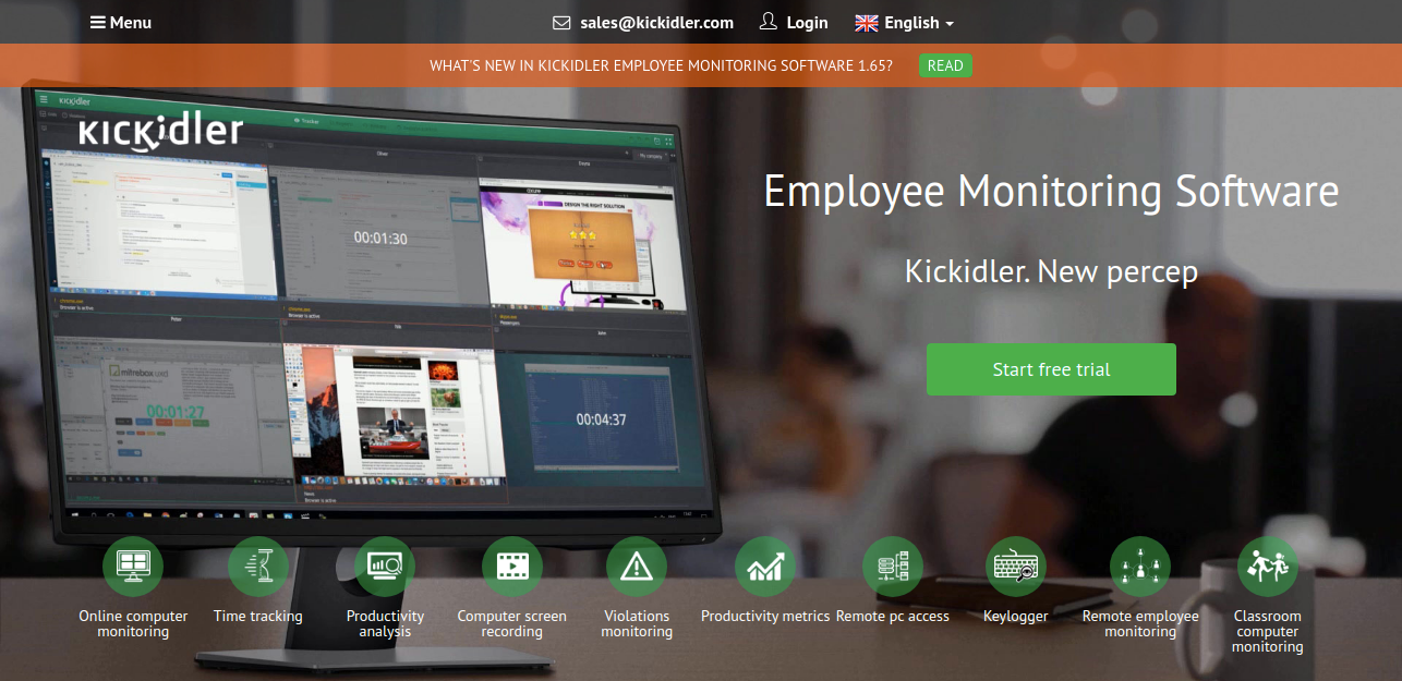 Kickidler: remote employee monitoring software