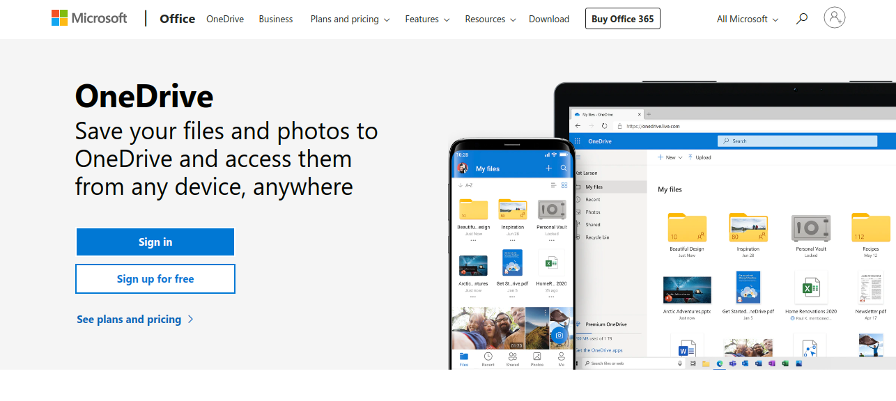 Work from home tools Microsoft onedrive