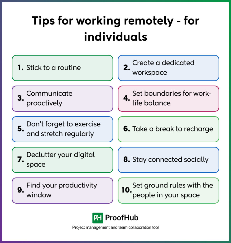 Remote working tips for individuals