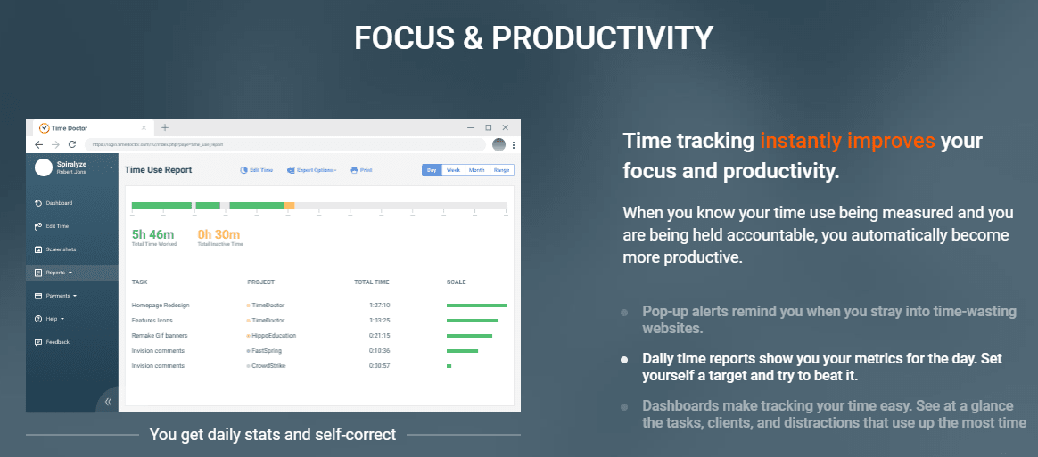 TimeDoctor as Work from home tool for time tracking