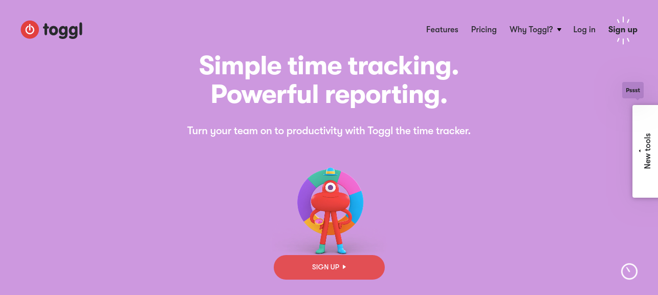 Toggl best work from home tool for time tracking