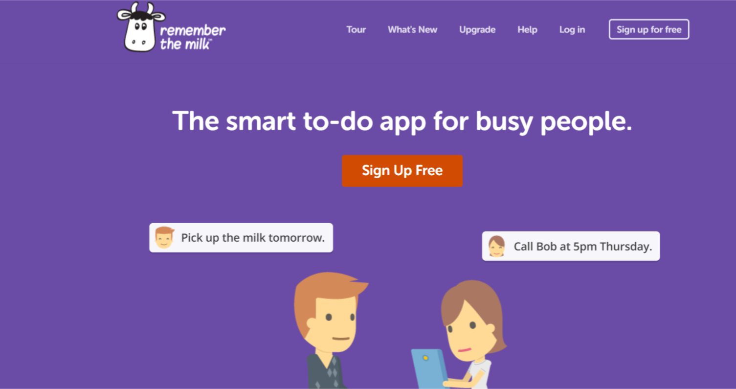 Remember the milk app for getting things done