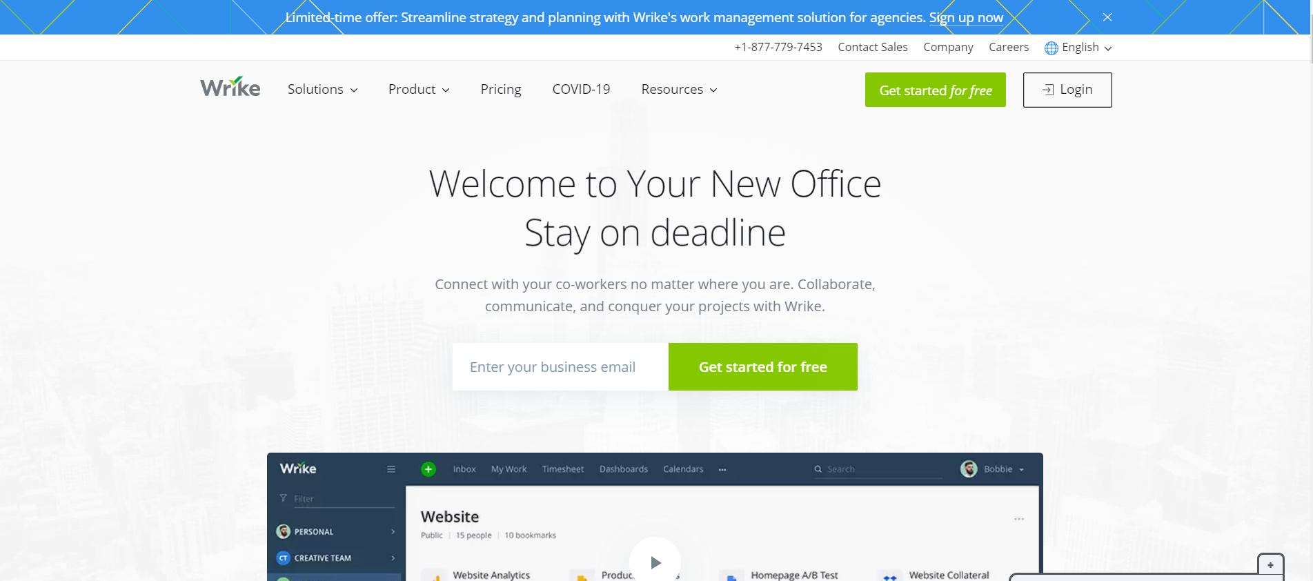Wrike as online project management software