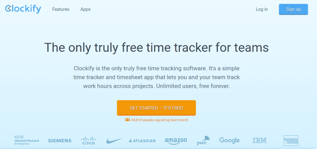 Clockify online time management tool