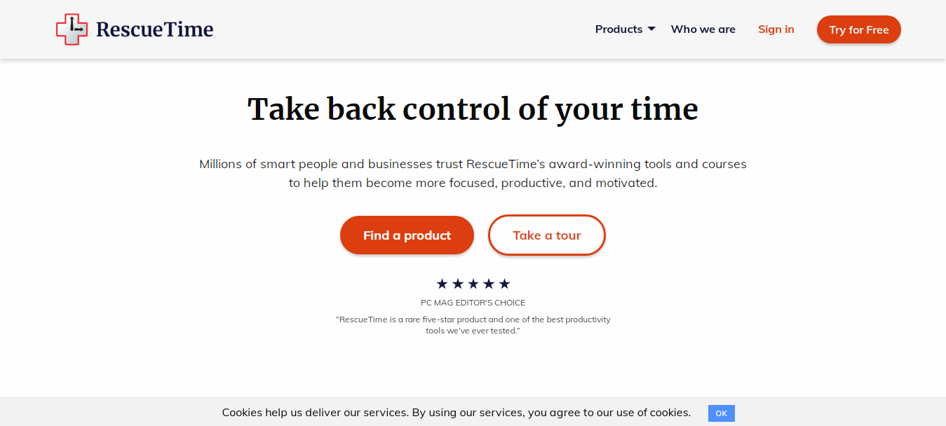 Rescuetime - best and free toggl alternatives 