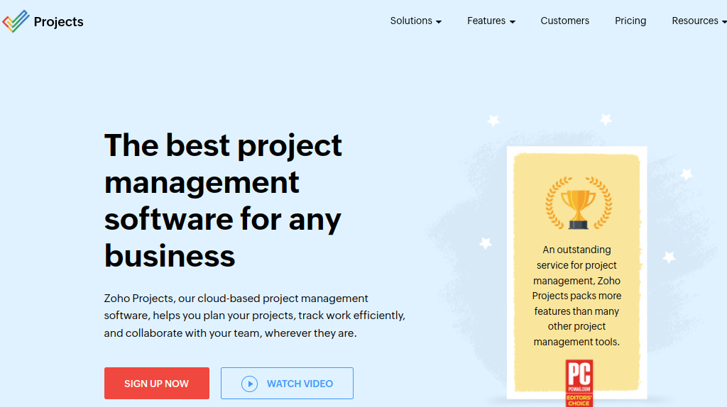 Zoho Projects as project management for business