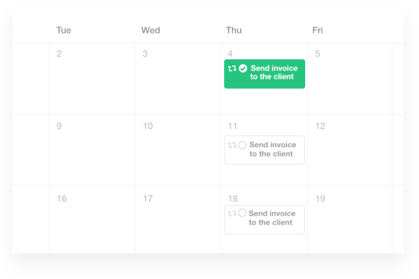 Recurring tasks in ProofHub effortlessly keep timelines aligned