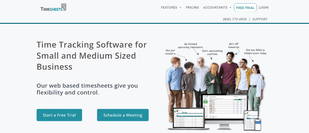 Timesheets is a time and expense tracking software
