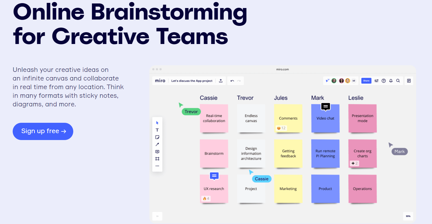 miro brainstorming tool