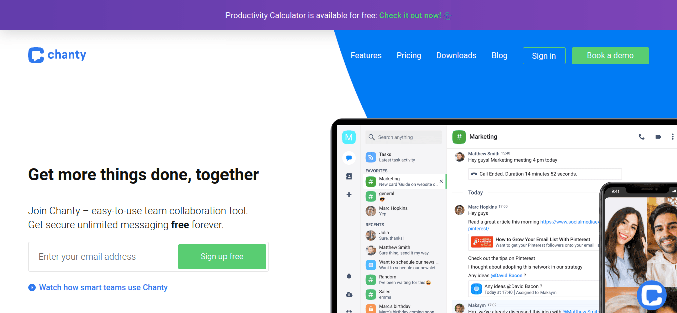 Chanty – Team Communication and Collaboration Software for marketing teams