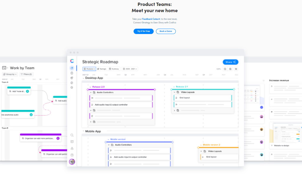 Craft.io as project and product management software