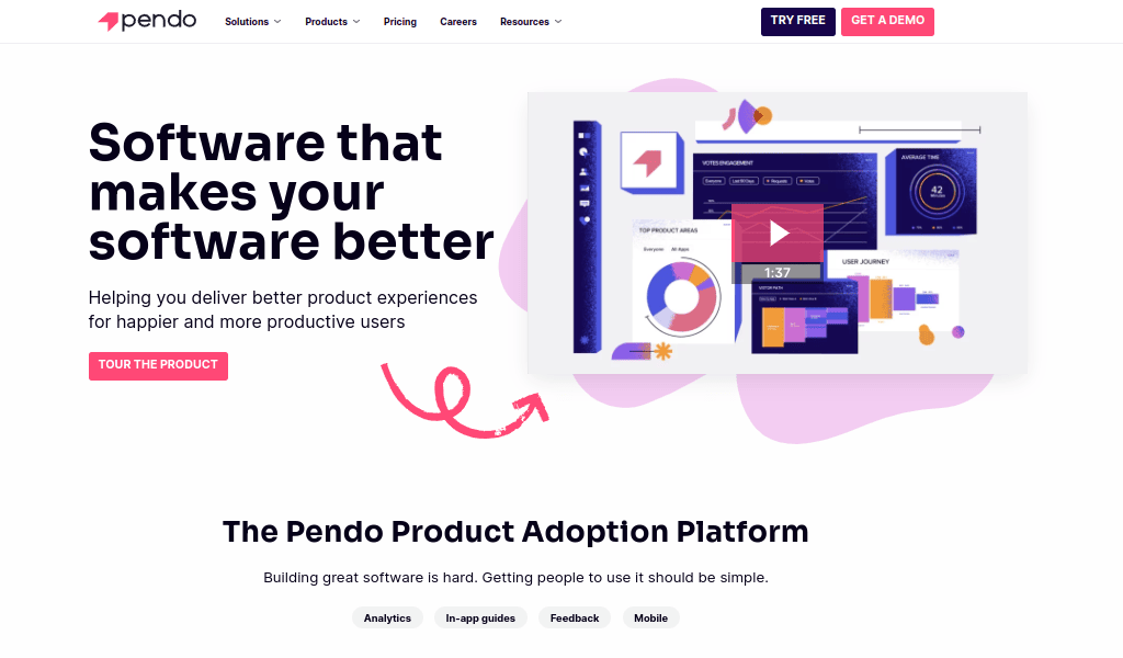 Pendo is a product-analytics software