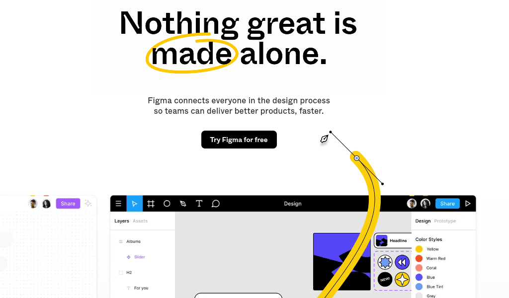 Figma is graphics editing tool for product teams
