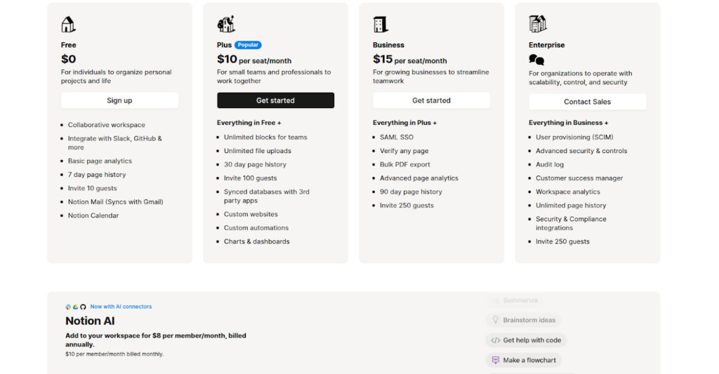 Notion pricing