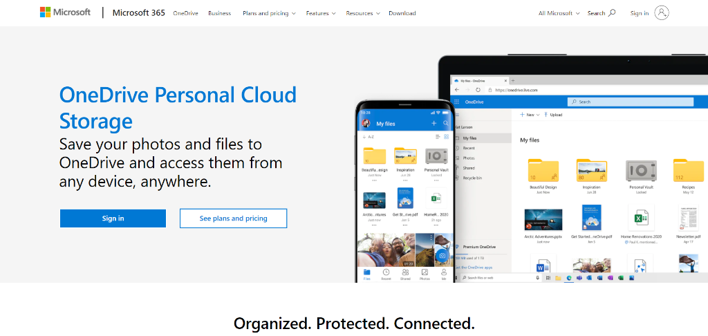 Microsoft OneDrive as dropbox competitor