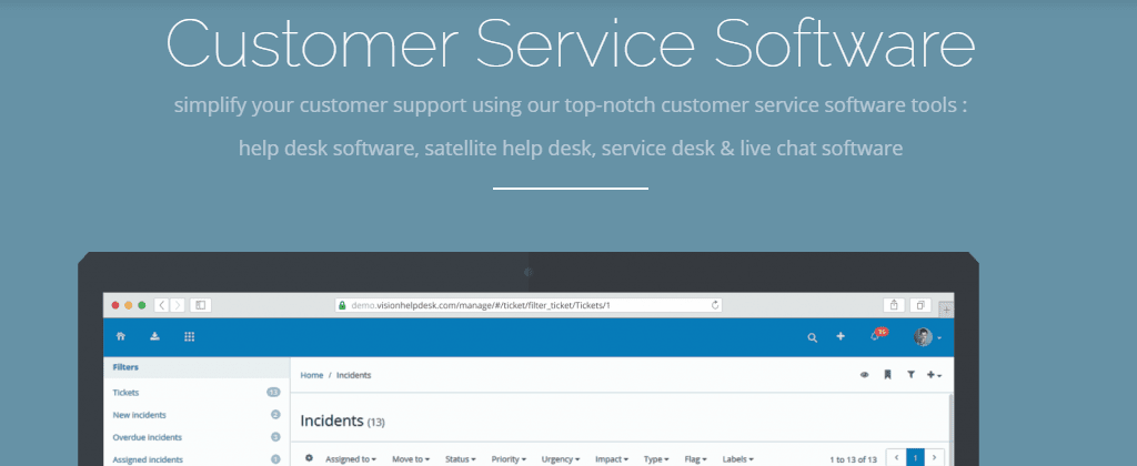Vision Helpdesk as Freshdesk substitute tool