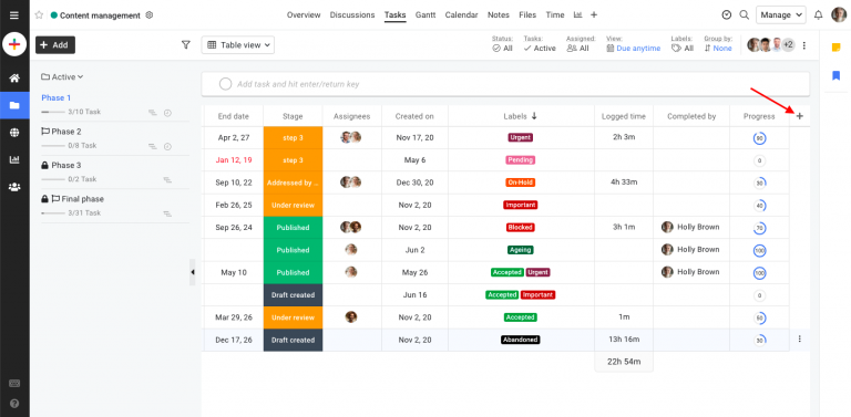 How to create custom field in table view