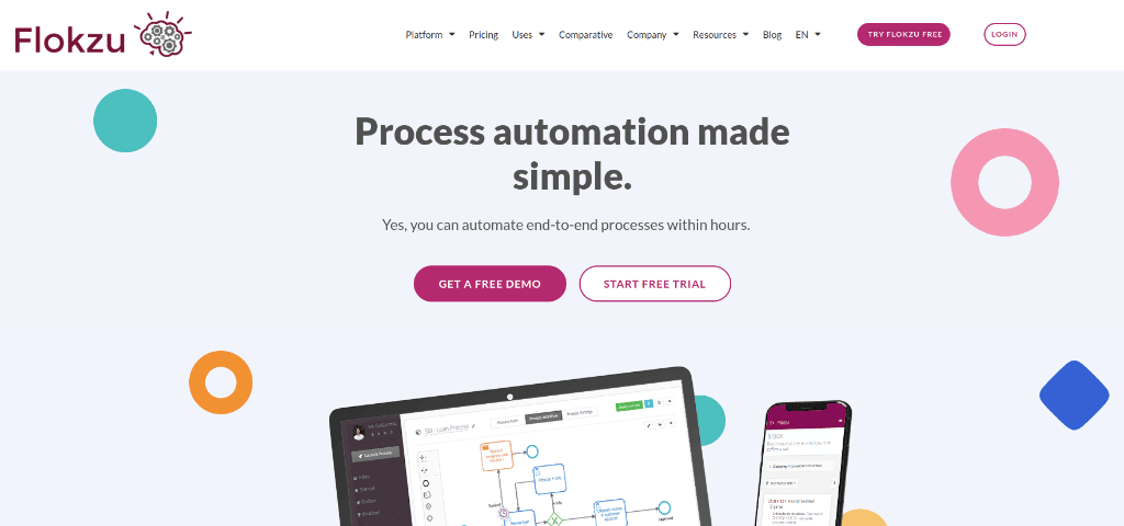 Flokzu as a cloud-based workflow application software