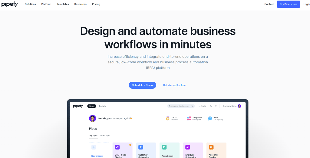 Pipefy as a task management workflow tool