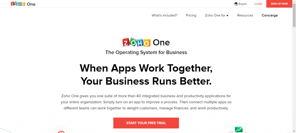 Zoho as a business management software