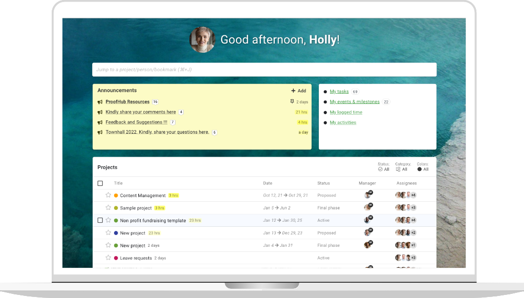 ProofHub’s Me View: The best way to track your personal productivity