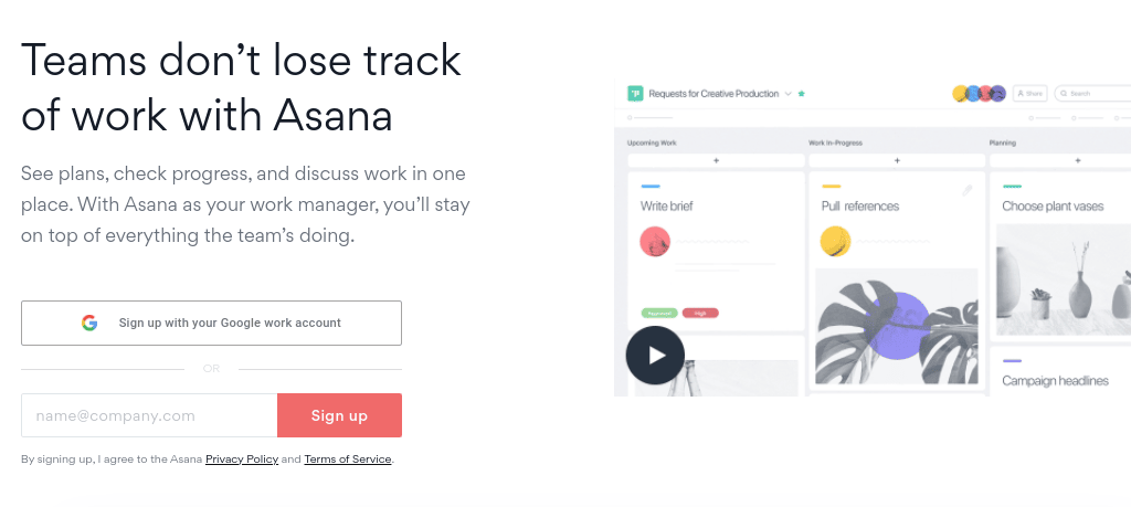 Asana is similar to Project Planning Software