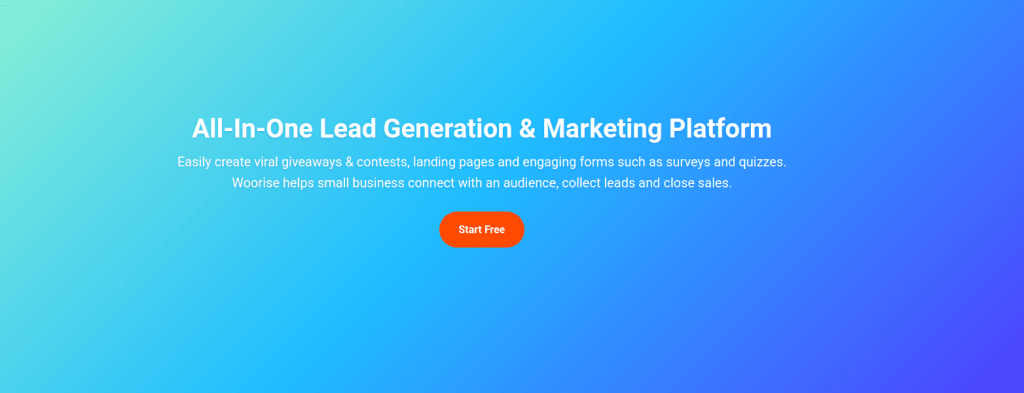 Woorise is an all-in-one lead generation and marketing platform