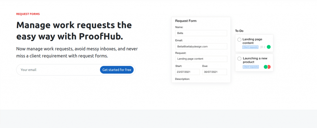 ProofHub Forms as Best Form Building Software