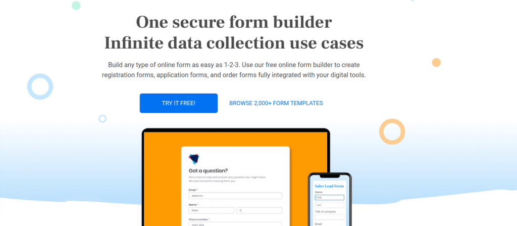 123FormBuilder- Jotform competitor