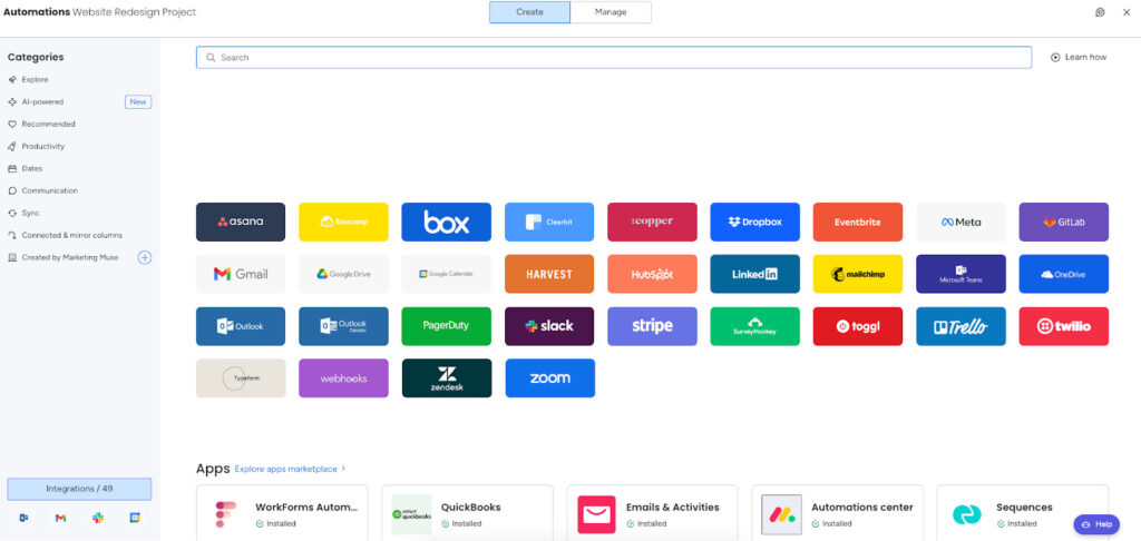 Integrations ecosystem