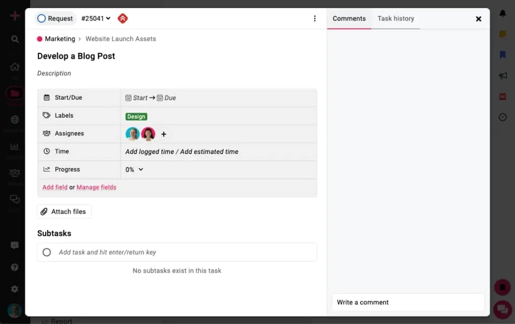 Task management with custom workflows