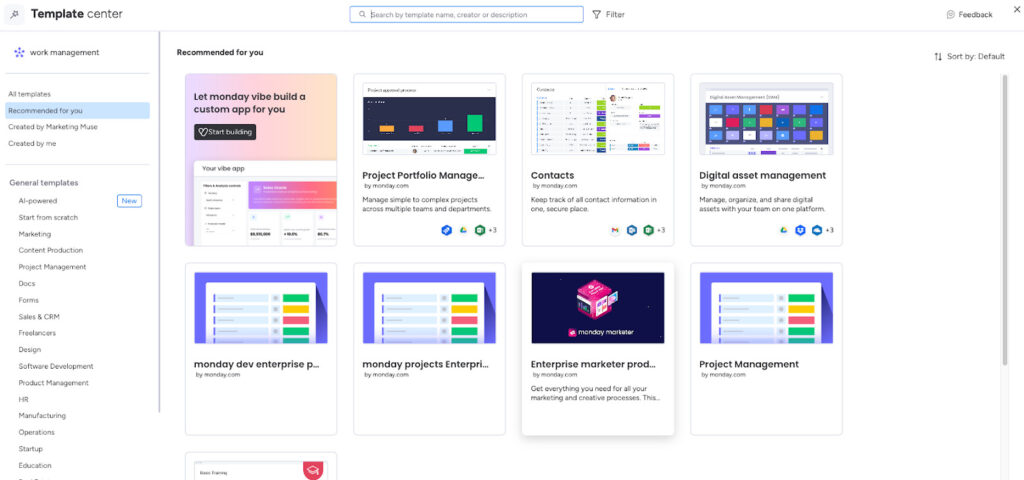Templates and use-case libraries